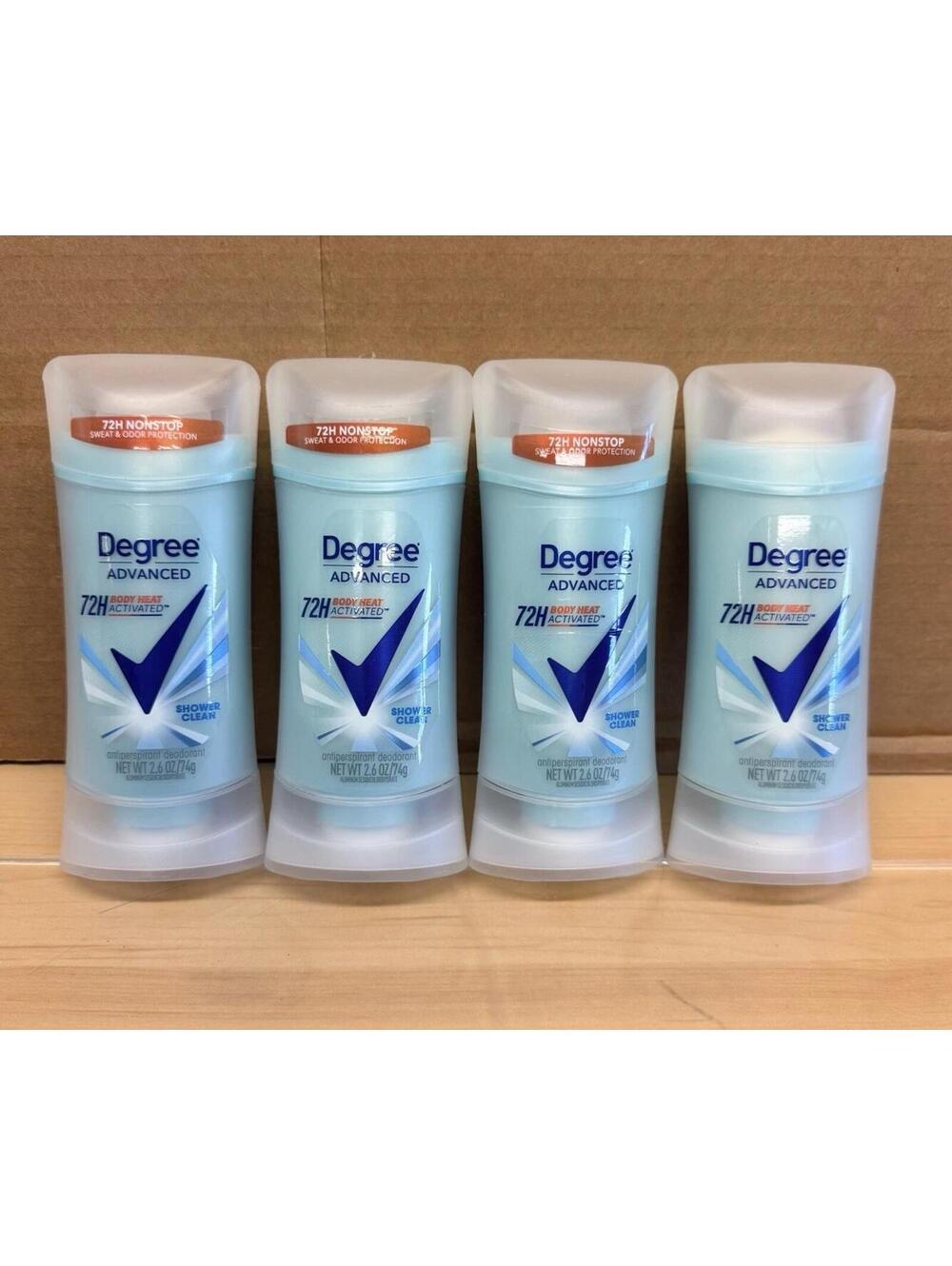 4 Degree Advanced Antiperspirant Deodorant Women Shower Clean 2.6 oz Stick READ